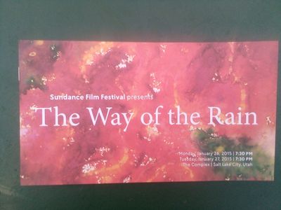 Sundance Film Festival brochure for "The Way of the Rain" performance 2015