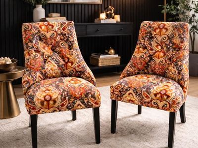 World Market Upholstered Accent Chairs set Of 2