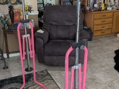 Afoxsos Kids Adjustable 53in Gymnastics Bar YCL-005YT - 4 Heights, Pink Trapeze Bar