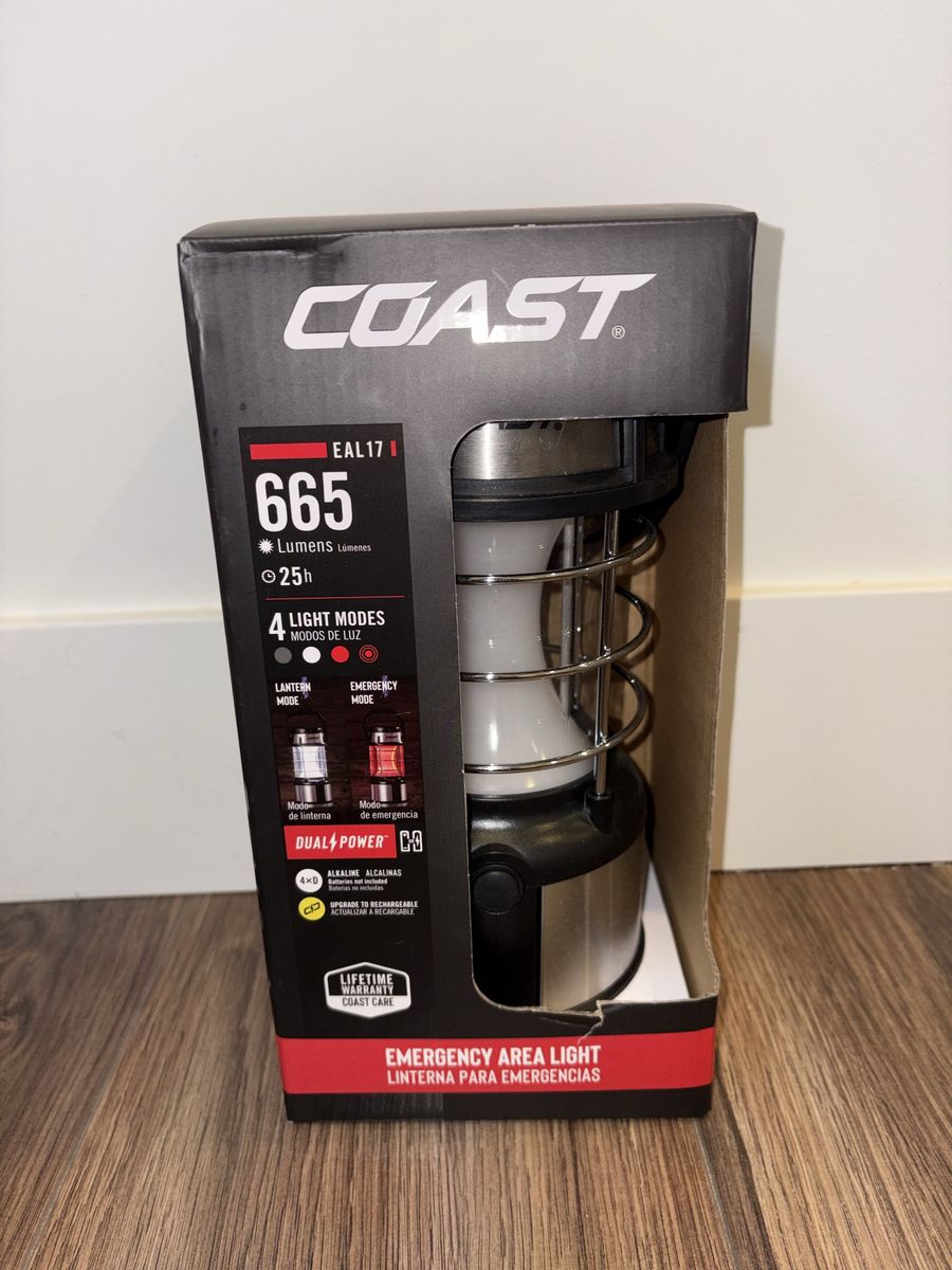 COAST EAL17 Emergency Area Light Lantern - 665 Lumens, 4 Light Modes, Dual Power