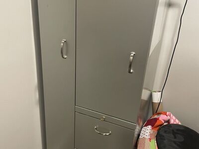 Large Metal Office Storage Cabinet W/ Drawers