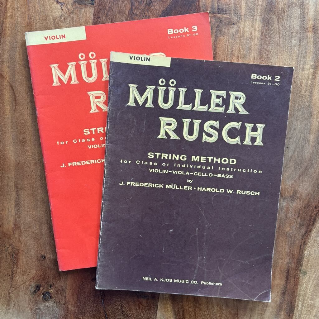 Share MULLER RUSCH String Method - Book 2 and 3 - Violin Viola Cello Bass - 1960's