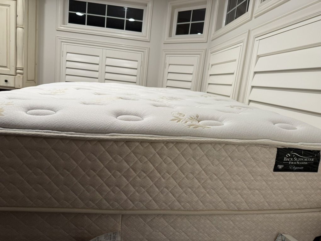 Four Seasons Queen Mattress + Base! Only $165