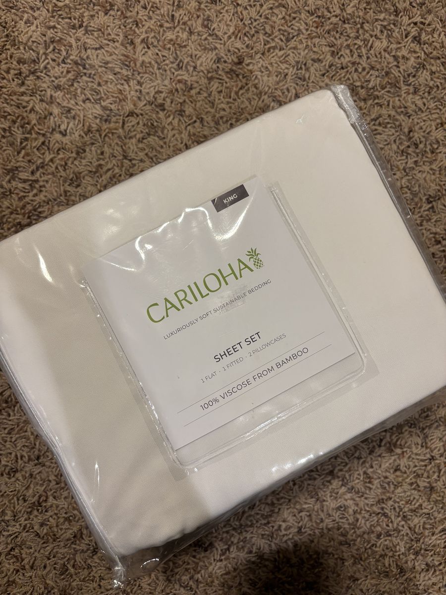 NEVER OPENED CARILOHA BAMBOO SHEETS KING