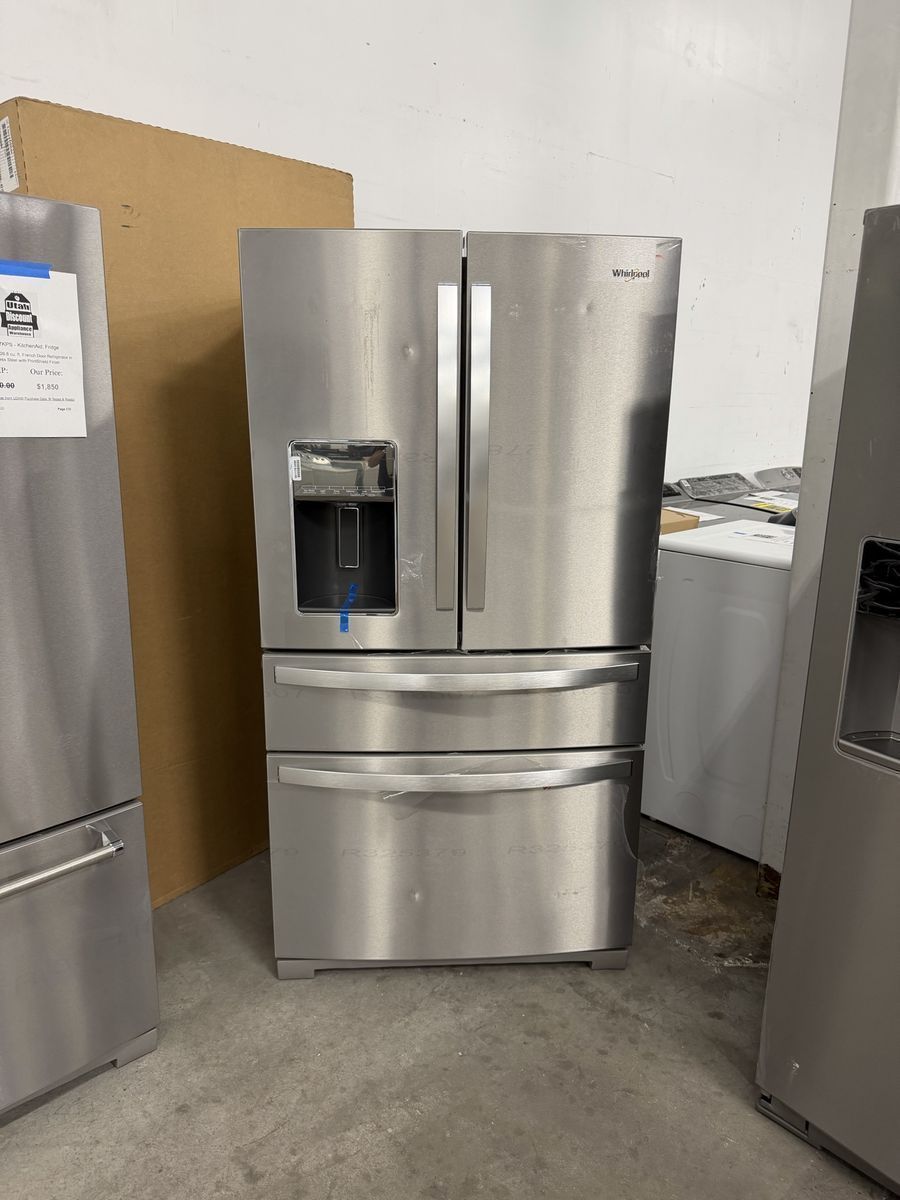 NEW WHIRLPOOL 26 C FT 4 DOOR STAINLESS FRENCH DOOR