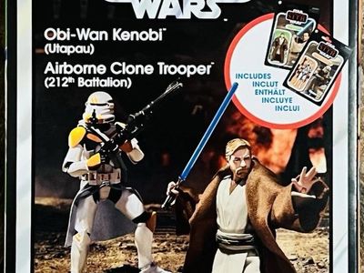 Star Wars The Vintage Collection Obi-Wan Kenobi & Clone Trooper Action Figures (3.75”)