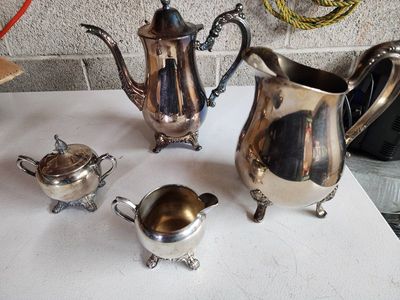 silverplate tea set 4 piece set