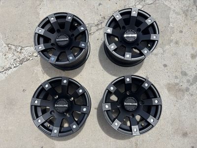 RaceLine 12x7 ATV Wheels (Set of 4) - 4x137 Bolt Pattern, Excellent Condition