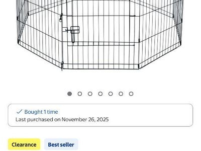 Max & Marlow 8-Panel Metal Dog Playpen, 48" Height, Indoor/Outdoor, Customizable
