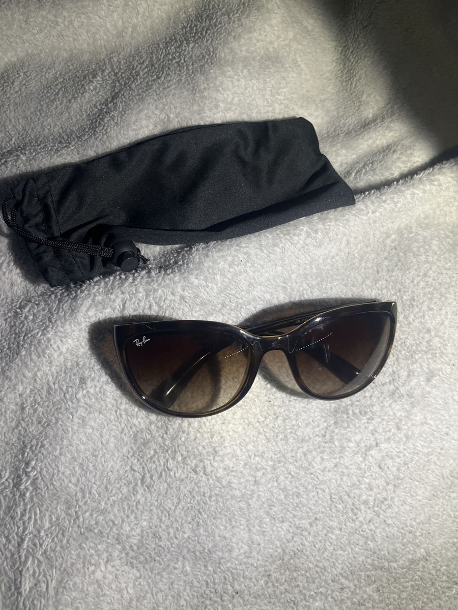 Ray-Ban Brown Cat Eye Sunglasses with Case