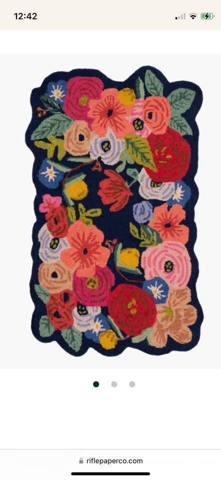 Rifle Paper Company Floral Rug -- Brand New!