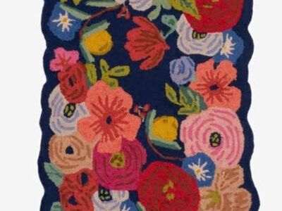 Rifle Paper Company Floral Rug -- Brand New!