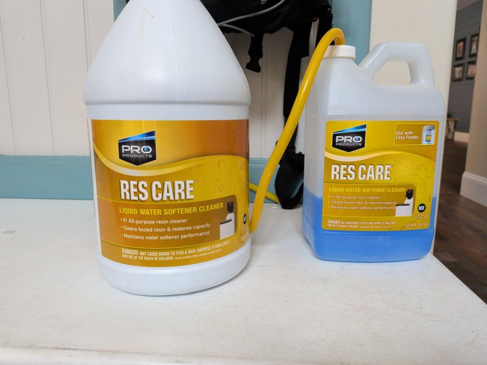 Pro Products Res Care Liquid Water Softener Cleaner - 1 Gallon + 64 oz Bottles - All-Purpose Resin Cleaner