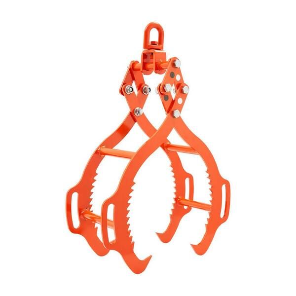 SKYSHALO 36 in. Log Lifting Tongs, Heavy Duty Steel Log Grapple, 3300 lbs. Lifting Capacity, Eagle Claw Design, 4-Claw Log Tongs