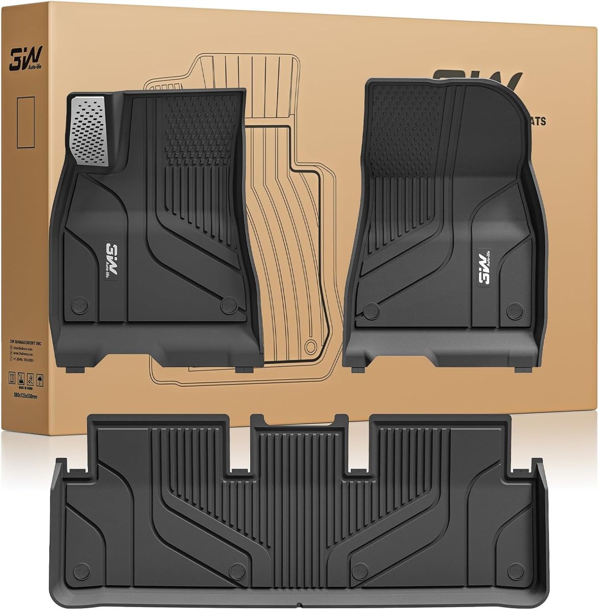 2024-2025 Tesla Model 3 All Weather Custom Fit Floor Mats