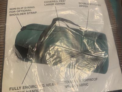 BBC Big Bag Co. 18x36 Jumbo Big Bag Co. Green Waterproof Nylon Duffle Bag with YKK Zipper - Made in USA