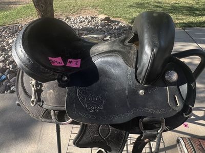 For sale, a lightweight 16-inch endurance saddle in good used condition