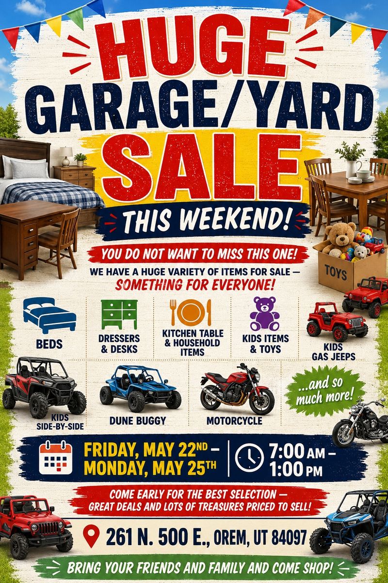 HUGE GARAGE SALE