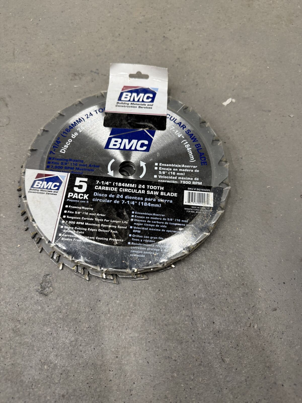 BMC 7-1/4” Circular Saw Blades – 24 Tooth Carbide