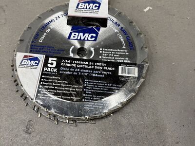 BMC 7-1/4” Circular Saw Blades – 24 Tooth Carbide