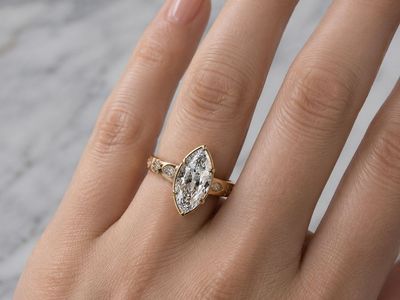 1.75CTW Marquise LAB Diamond Engagement Ring with Mixed Accents – 14K Gold, E/VS1, IGI Certified