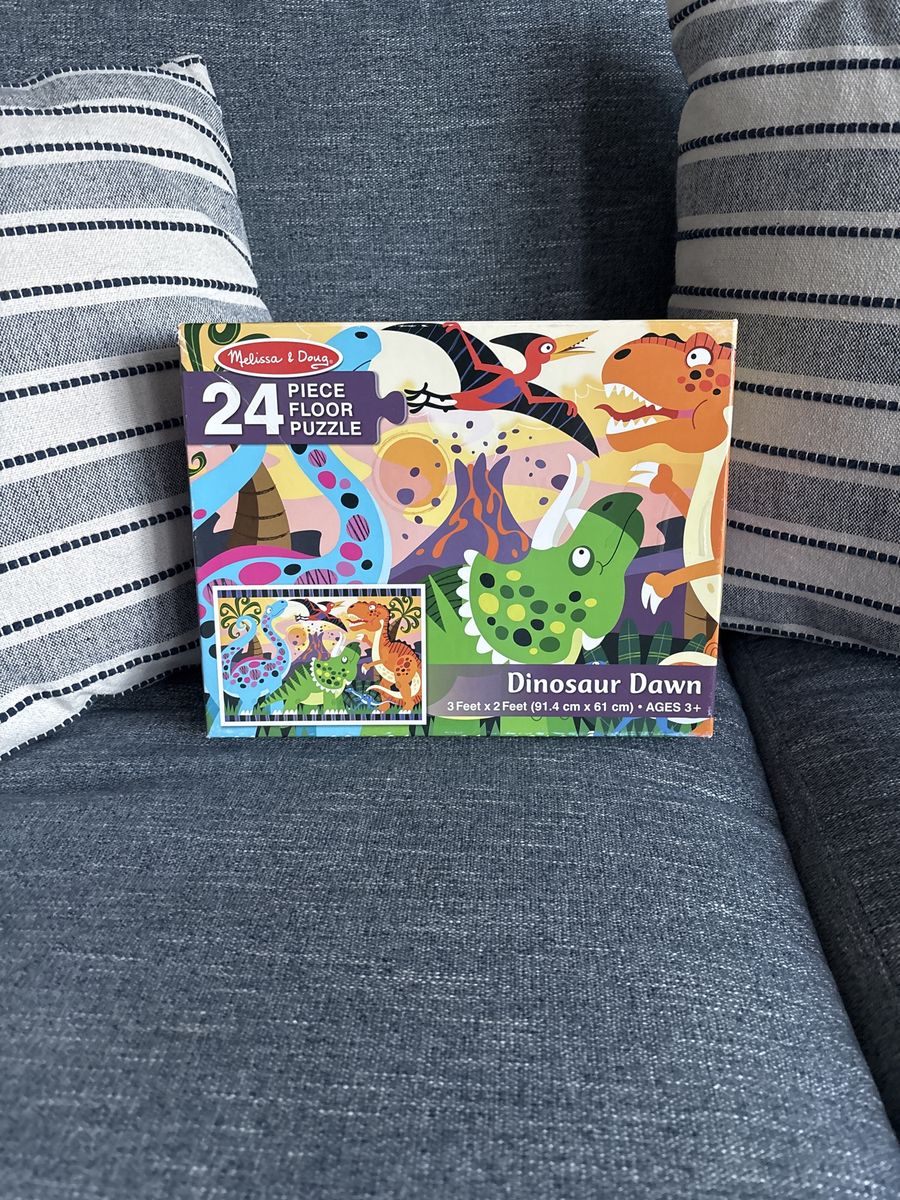 Melissa & Doug Dinosaur Dawn 24-Piece Floor Puzzle - 3ft x 2ft - Ages 3+