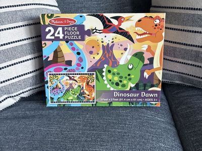 Melissa & Doug Dinosaur Dawn 24-Piece Floor Puzzle - 3ft x 2ft - Ages 3+
