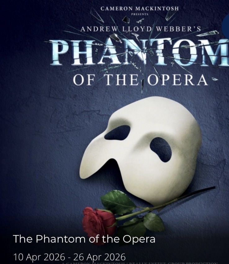 Saturday 7:30 Phantom Of The Opera 2 Seats