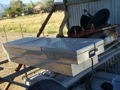 Full sized truck bed tool box.