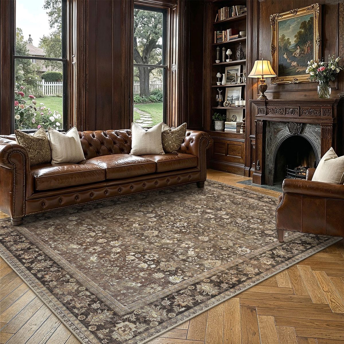 NEW Stunning 8x10 Area Rug - Vintage Traditional Distressed Boho Floral Pattern