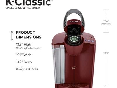 Keurig K-Classic K50 Single Serve Coffee Maker - Rhubarb Red, like new condition