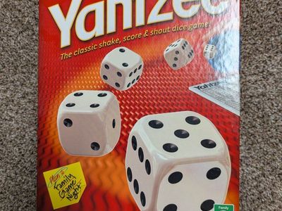 Yahtzee by Parker Brothers Dice Game - Complete, Ages 8+, 1+ Players, Classic Family Fun