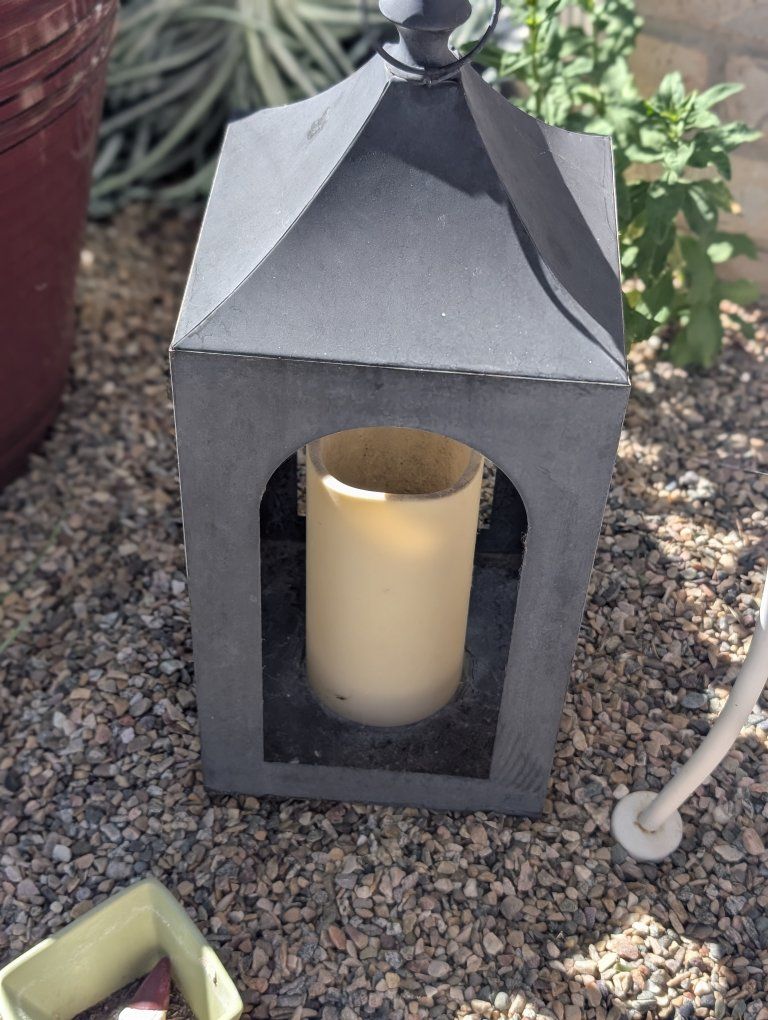 yard decor candle