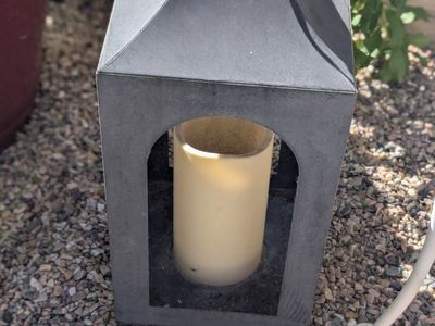 yard decor candle