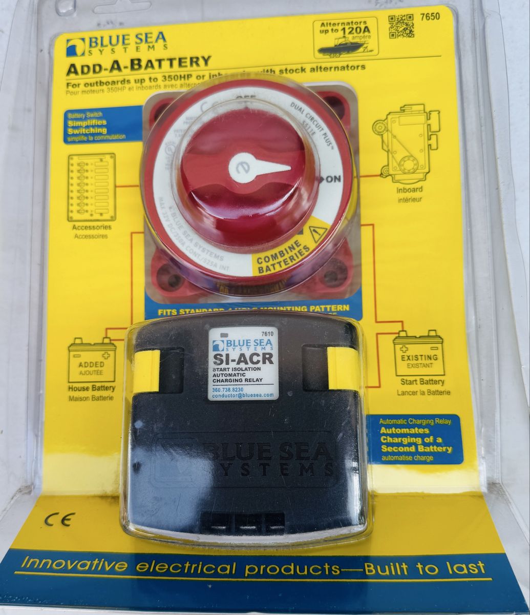 NEW Blue Sea Add a Battery Kit 120 Amp