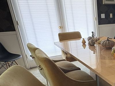 Double Glass Doors With Windows & Blinds