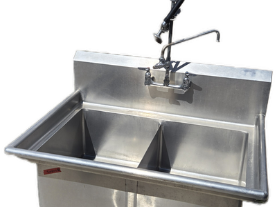 2 compartment commercial sink