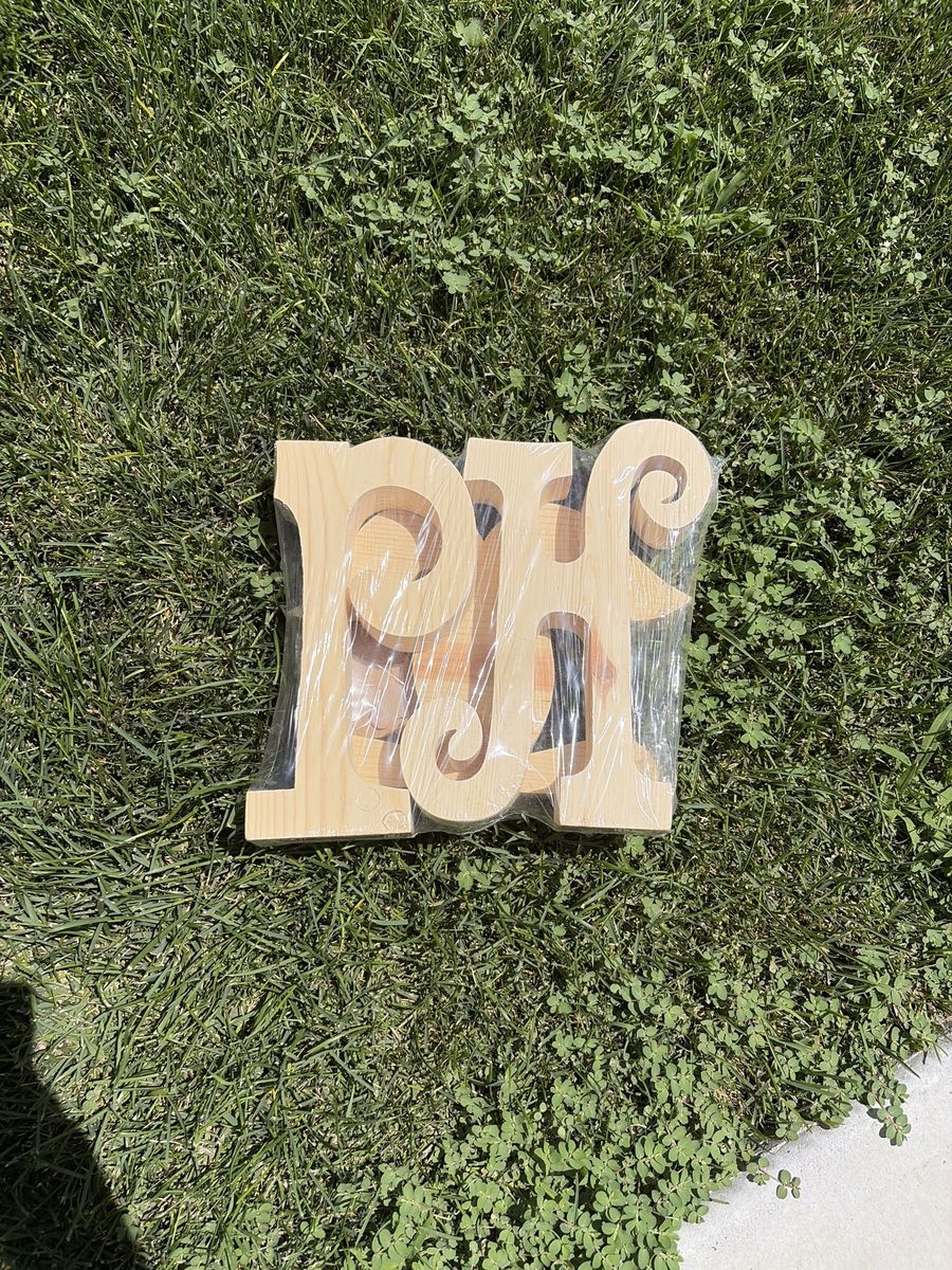 Unfinished Wooden Letters "HOP" Craft Decor New in Package