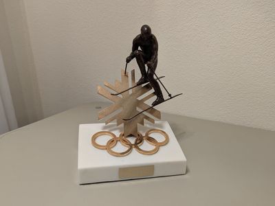 bronze sculpture by artist jonathan bronson - 2002 winter olympics