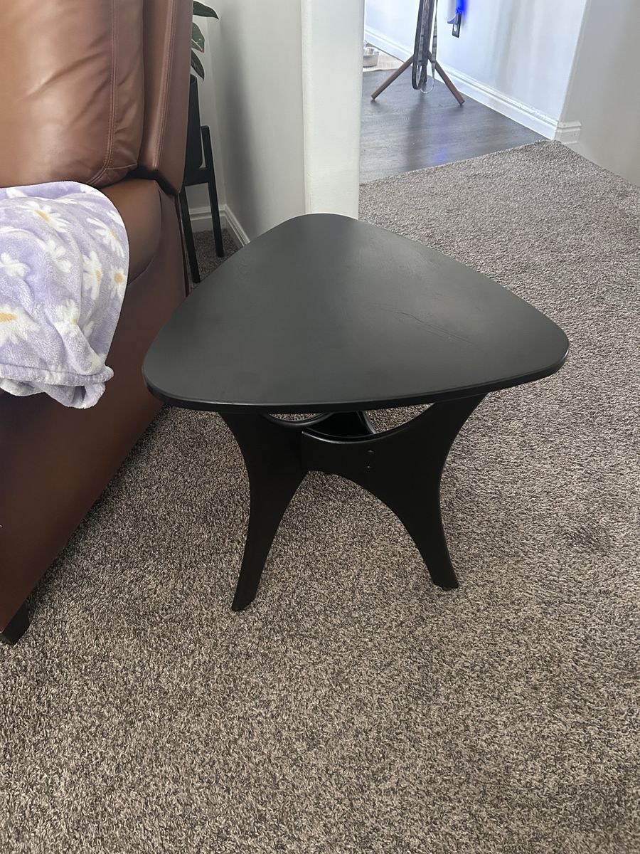 Black accent side table