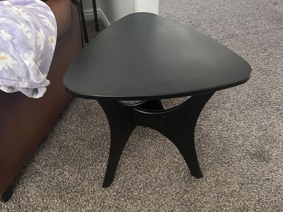 Black accent side table