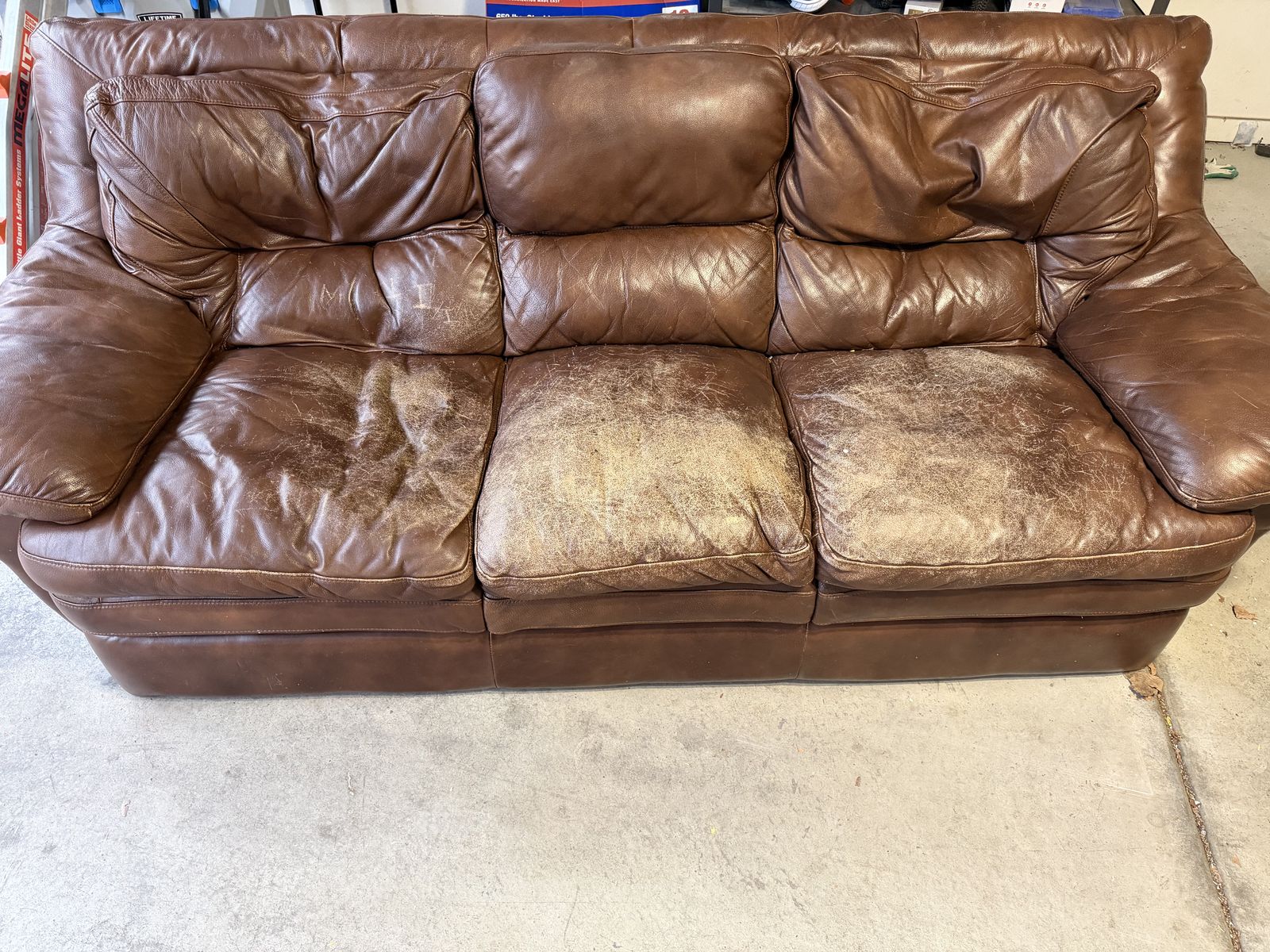 Leather sofa $50