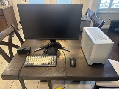Premium Custom SFF Gaming PC + Complete Desk Setup - Ryzen 9 5950X / RTX 3070 Ti FE