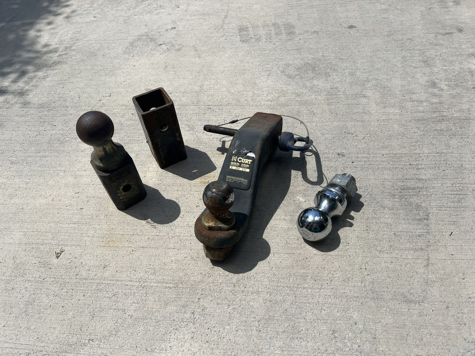 Trailer Hitch Ball Mount Bundle (Curt + Huskey + adapter + mount)