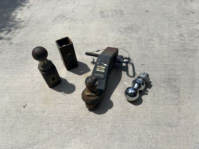 Trailer Hitch Ball Mount Bundle (Curt + Huskey + adapter + mount)