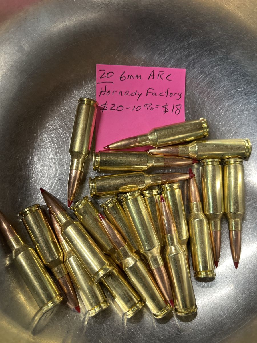 6mm ARC Hornady ammo.