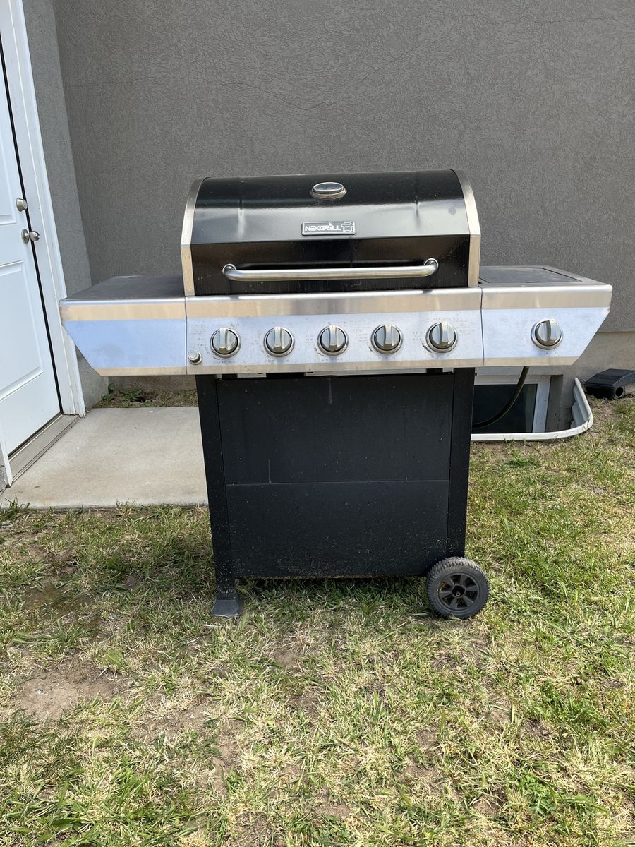 Nexgrill 5-Burner Propane Gas Grill with Side Burner (tank included)