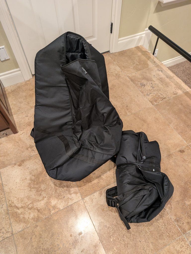 JL Childress Ultimate Car Seat Travel Bag, Black, Padded Backpack for Air Travel