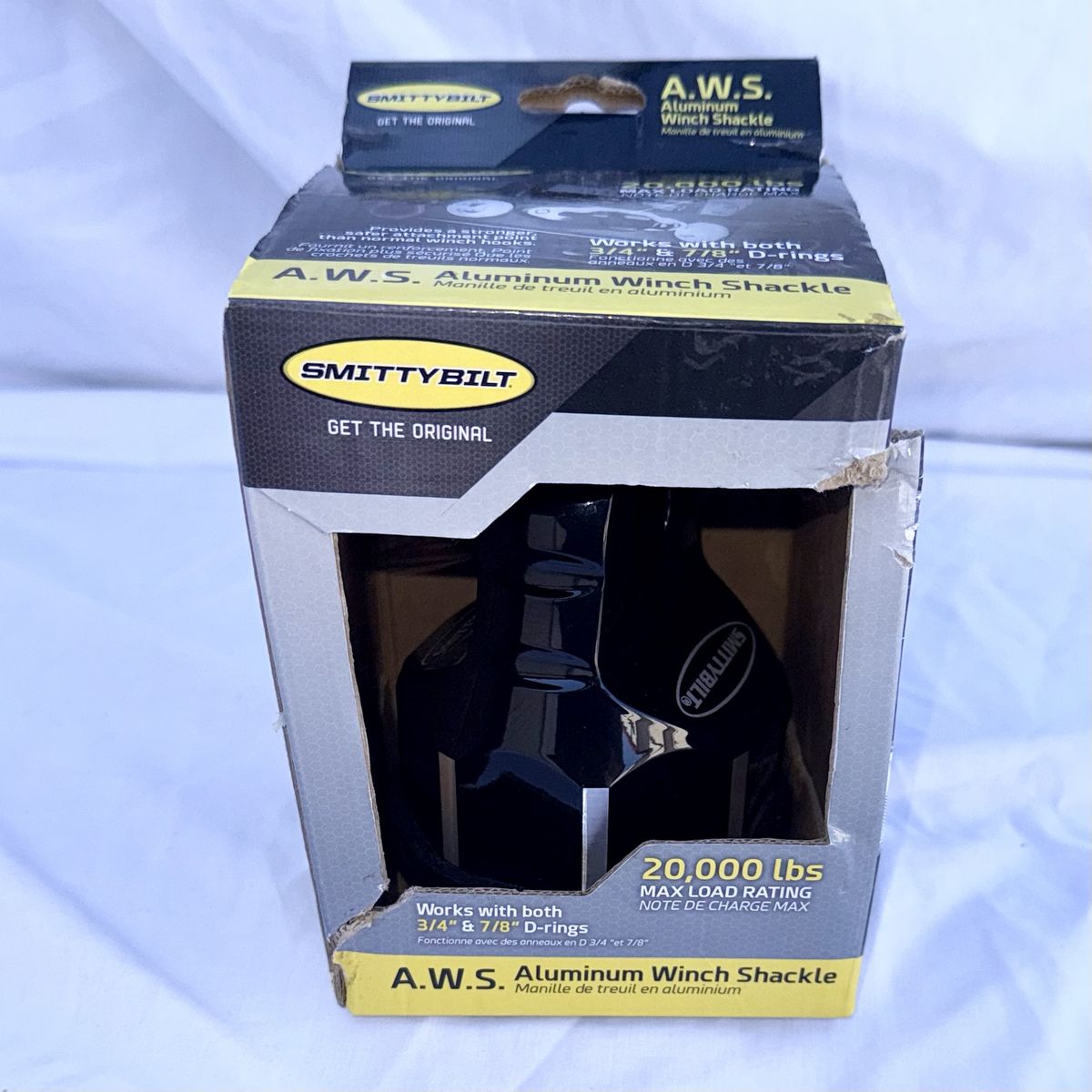 Smittybilt A.W.S. Aluminum Winch Shackle 20,000 lbs Max Load Rating for 3/4" & 7/8" D-rings