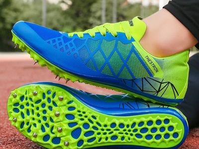Men's/Women's Track & Field Spikes - Blue/Green, Lightweight Running Shoes size 7.5